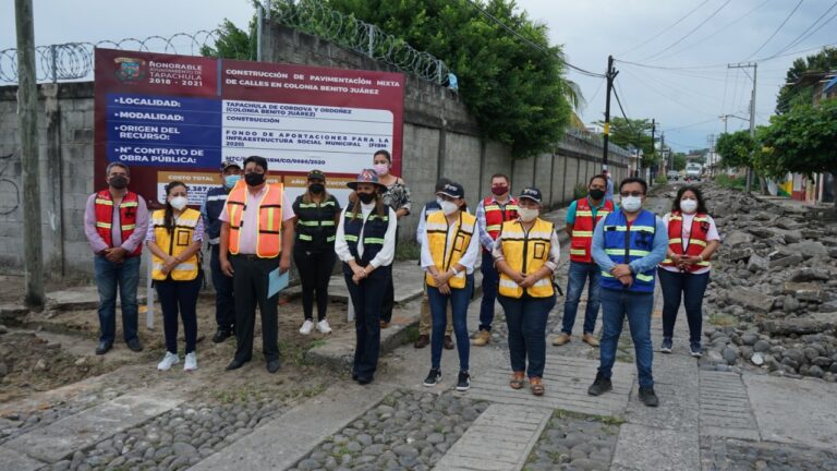 MÁS COLONIAS DE TAPACHULA BENEFICIADAS CON OBRAS DE DESARROLLO URBANO