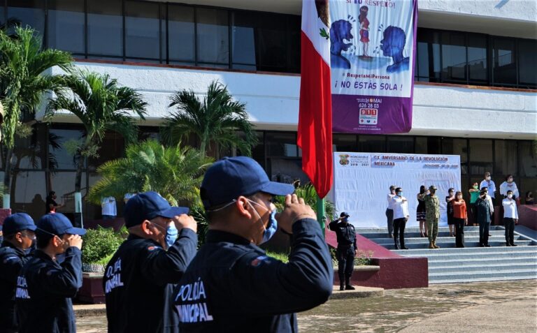 AUTORIDADES MUNICIPALES   Y MILITARES CONMEMORAN 110 ANIVERSARIO DEL INICIO DE LA REVOLUCIÓN MEXICANA