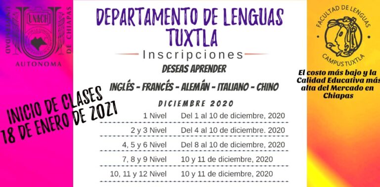 Atienden Facultad de Lenguas Tuxtla de la UNACH más de 5 mil personas en la modalidad virtual de los cursos de idiomas