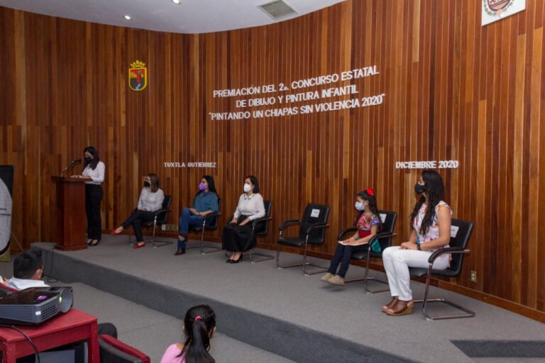 Participa Poder Judicial en Premiación del Segundo Concurso Estatal de Dibujo y Pintura Infantil, Pintando un Chiapas sin Violencia