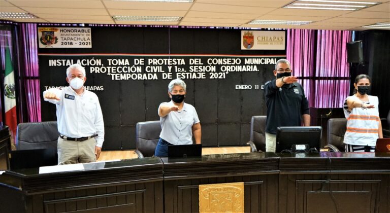 INTEGRANTES DEL CONSEJO MUNICIPAL DE PC COORDINAN ACCIONES POR TEMPORADA DE ESTIAJE EN TAPACHULA