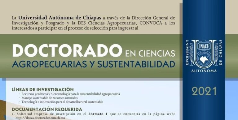 Ofrece UNACH Doctorado en Ciencias Agrícolas y Sustentabilidad