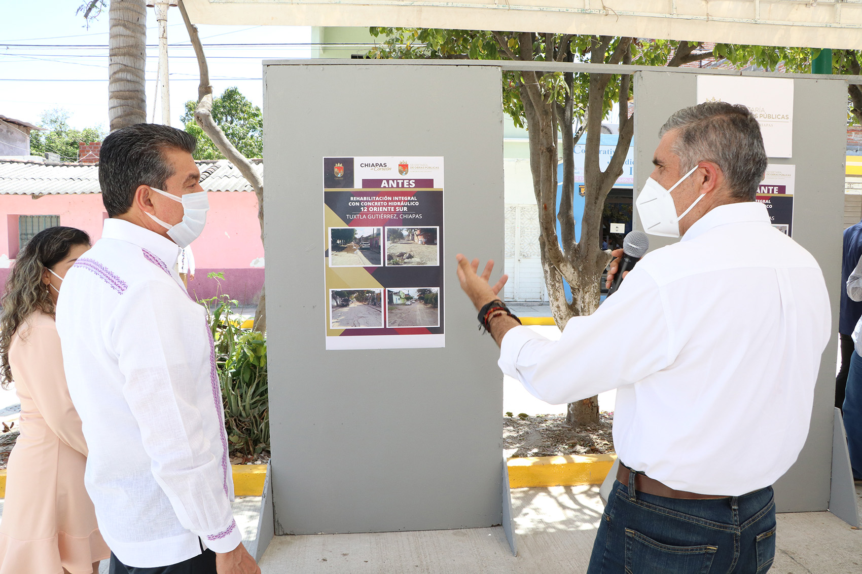 En Tuxtla Gutiérrez, inauguran calle pavimentada con concreto hidráulico