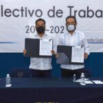 Firman Autoridades de la UNACH Contrato Colectivo de Trabajo 2021  con el STAUNACH