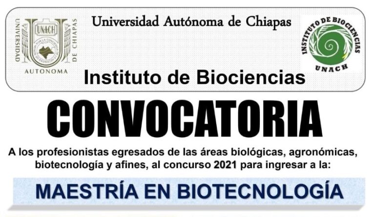 Invita UNACH a cursar  la Maestría en Biotecnología