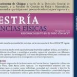 Mantiene UNACH convocatoria para cursar la Maestría en Ciencias Físicas