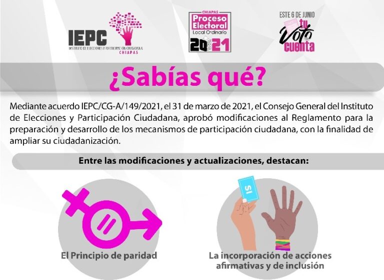 Actualiza IEPC Reglamento de Participación Ciudadana