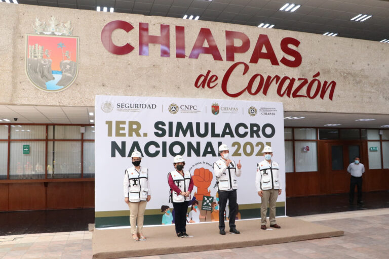 Rutilio Escandón agradece al pueblo chiapaneco por participar en el Primer Simulacro Nacional 2021