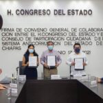 Congreso firma convenio con el Consejo de Participación Ciudadana del Sistema Anticorrupción