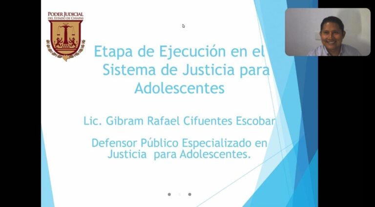 Realiza PJE curso virtual sobre Justicia Adolescentes