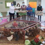 Entrega de aves de traspatio como parte del proyecto de fomento familiar a la producción de traspatio 2021