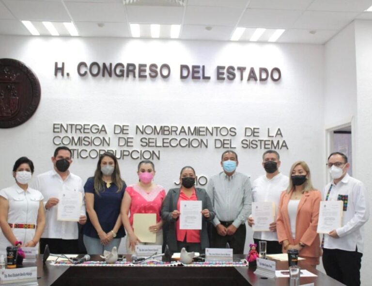 HONORABLE CONGRESO DEL ESTADO ENTREGA NOMBRAMIENTOS A INTEGRANTES DE LA COMISIÓN DE SELECCIÓN DEL SISTEMA ANTICORRUPCIÓN DEL ESTADO DE CHIAPAS