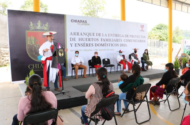 Encabeza Rutilio Escandón arranque de Proyectos de Huertos Familiares Comunitarios y Enseres Domésticos 2021