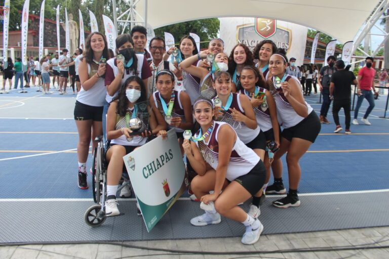 Chiapas gana medalla de plata en el basquetbol de los Juegos Nacionales Conade 2021