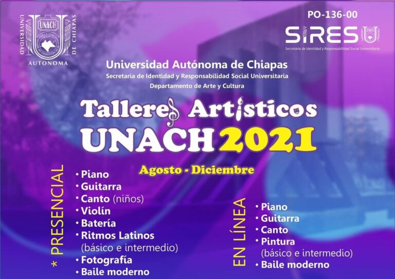 Abre UNACH convocatoria para los Talleres Artísticos 2021