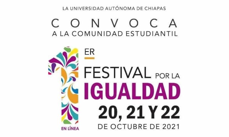 Invita UNACH a participar del  Festival por la Igualdad