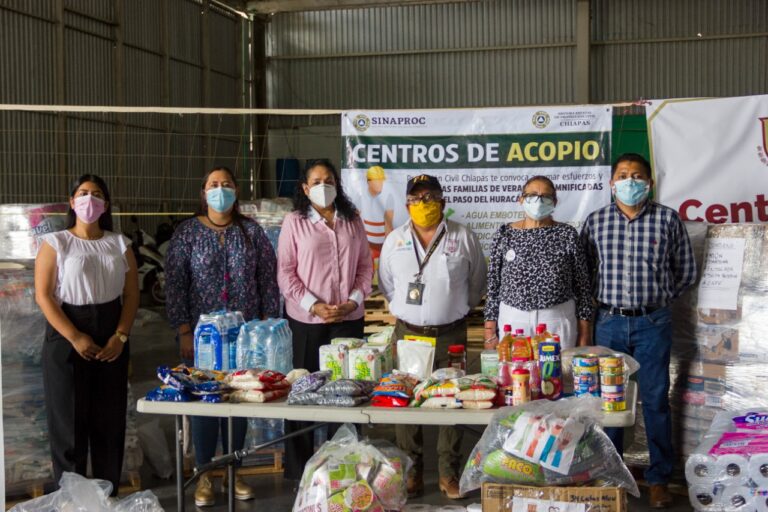 Entrega Voluntariado del PJE donación humanitaria para personas damnificadas