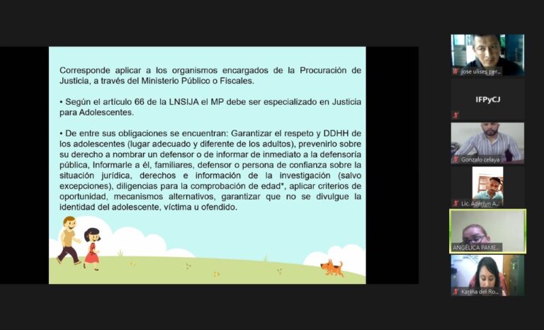 Imparte Poder Judicial Curso de Especialización en Justicia para Adolescentes