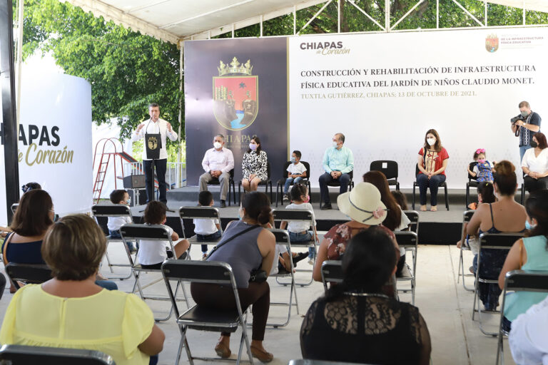 Inaugura Rutilio Escandón el Jardín de Niños “Claudio Monet” en Tuxtla Gutiérrez