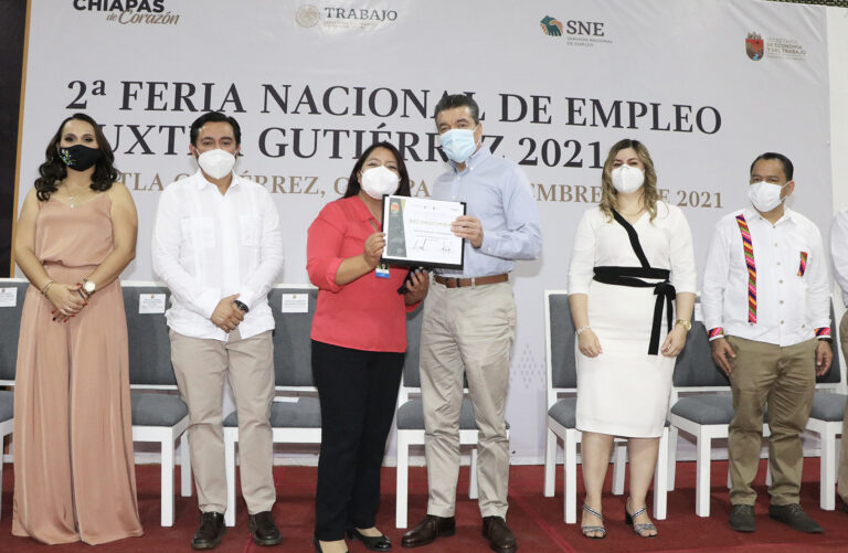 Inaugura Rutilio Escandón la Segunda Feria Nacional de Empleo Tuxtla Gutiérrez 2021