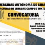 Abre UNACH convocatoria para los Cursos Intensivos de Inglés Invierno 2021