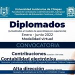 Continúa abierta convocatoria de Diplomados  que ofrece la Facultad de Contaduría y Administración de la UNACH