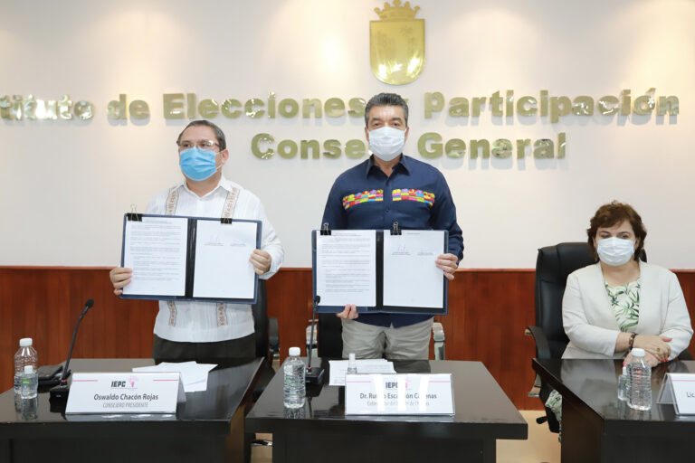 Gobernador encabeza la firma del Pacto de Civilidad en el Proceso Electoral Local Extraordinario 2022￼