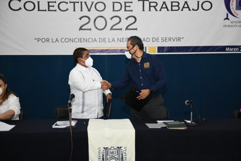 Administración Central de la UNACH y Sindicato del Personal Académico suscriben el Contrato Colectivo de Trabajo￼