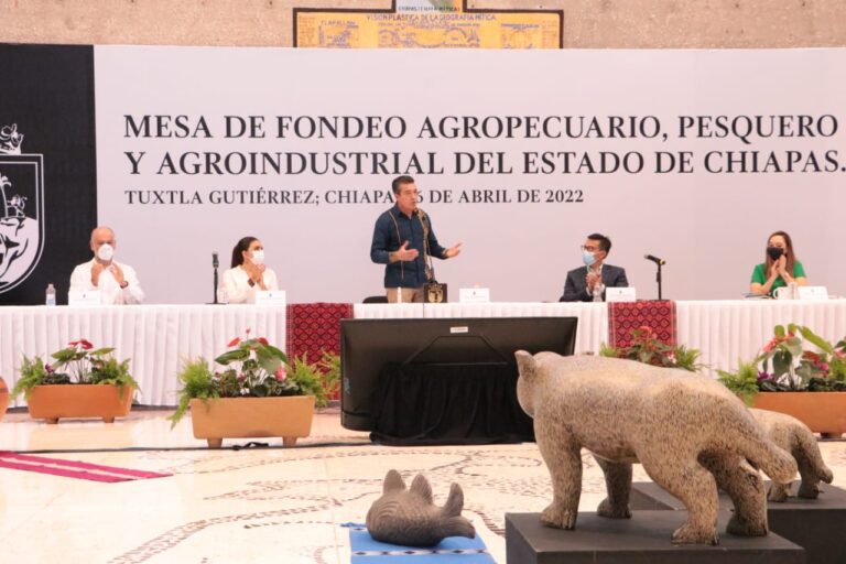 Gobernador participa en la Mesa de Fondeo Agropecuario, Pesquero y Agroindustrial de Chiapas￼