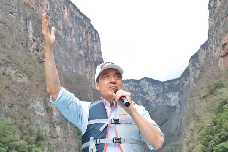 Supervisa Gobernador los trabajos de limpieza permanente en el Cañón del Sumidero￼