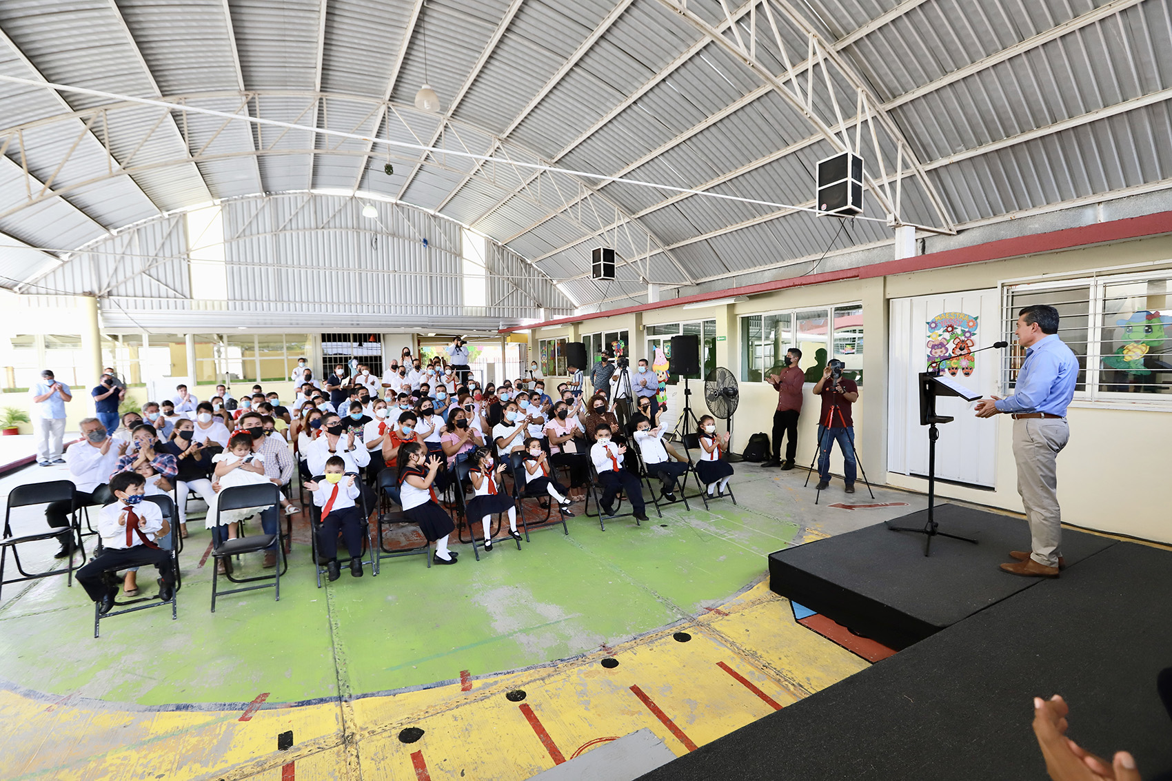 En Chiapa de Corzo, inaugura Rutilio Escandón reconstrucción y rehabilitación del preescolar “María de Angulo”