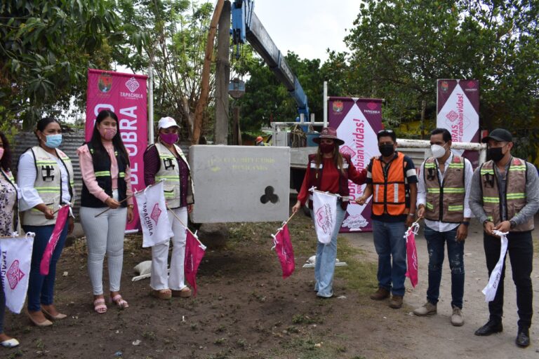 INICIAN NUEVAS OBRAS EN EJIDO POSTE ROJO Y COLONIA OCTAVIO PAZ DE TAPACHULA