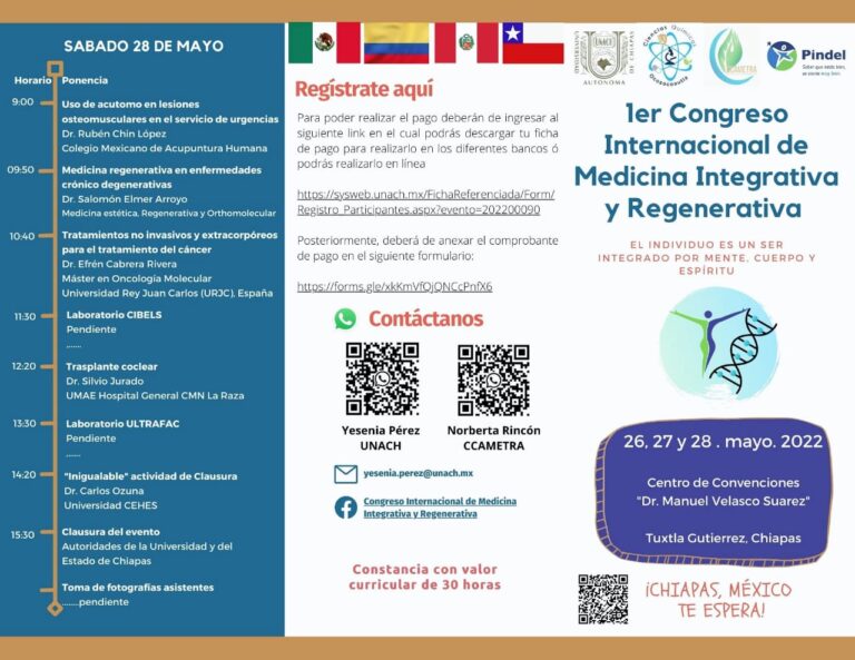 <strong>Organiza UNACH Congreso de Internacional de Medicina Integrativa y Regenerativa</strong>