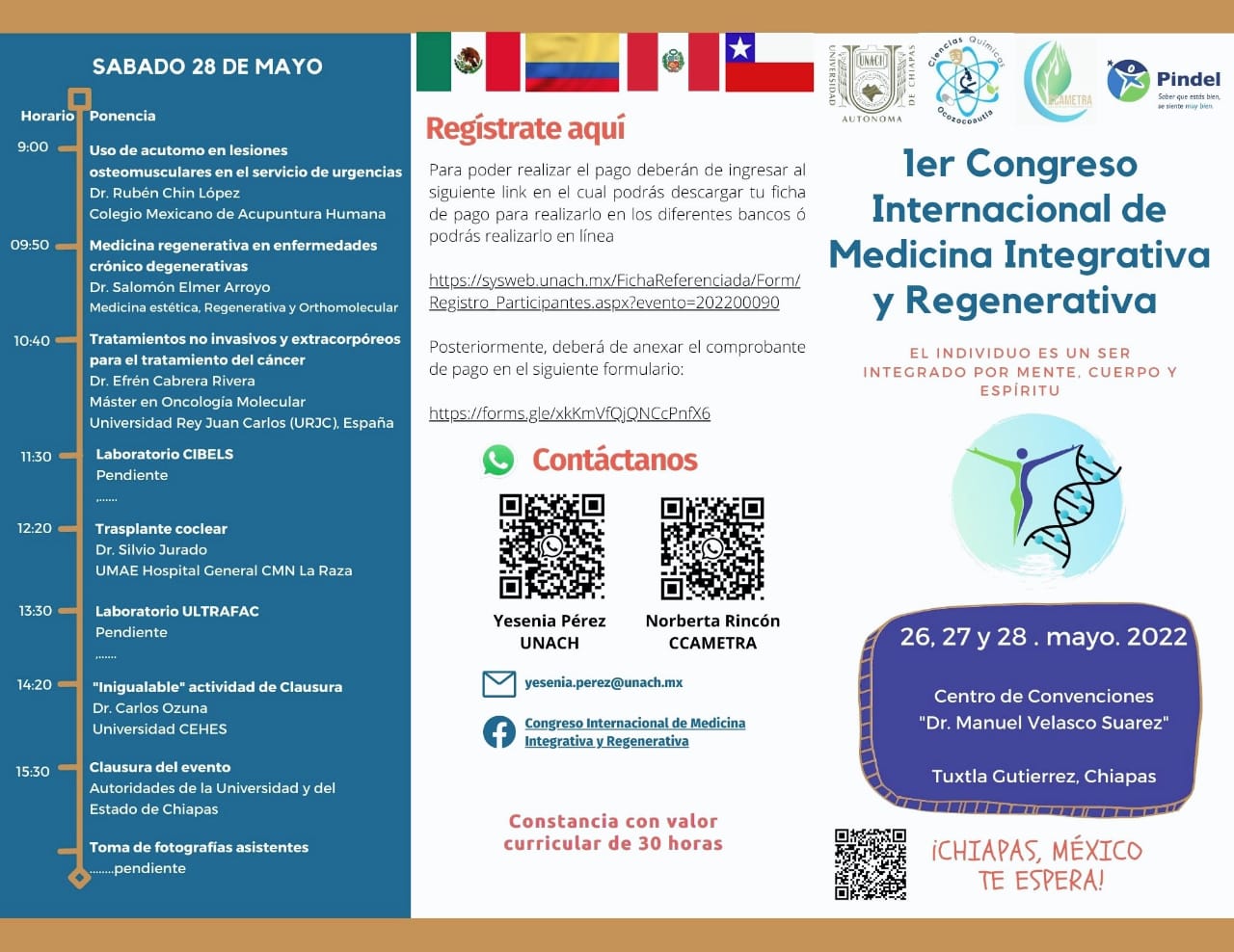 Organiza UNACH Congreso de Internacional de Medicina Integrativa y Regenerativa