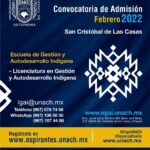 <strong>Lanza UNACH convocatoria para Licenciatura en Gestión y Autodesarrollo Indígena</strong>