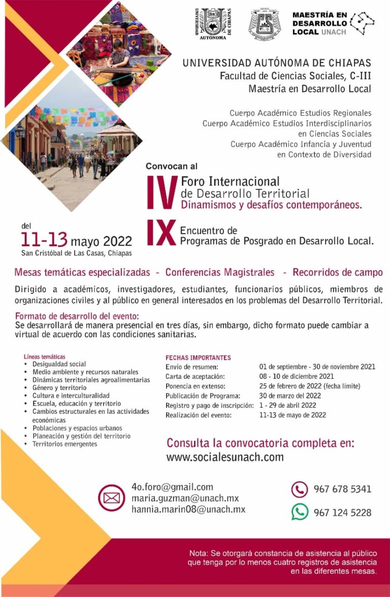 <strong>Organiza UNACH Foro Internacional de Desarrollo Territorial</strong>