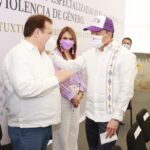 Mariano Rosales acompañó a gobernador Rutilio Escandón a evento de violencia de género