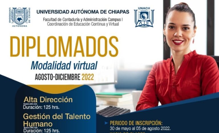 Continúa abierta la convocatoria para cursar diplomados  de titulación y capacitación en la UNACH￼