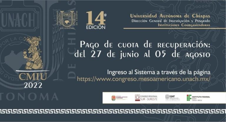 Continúa abierta convocatoria del Congreso Mesoamericano de Investigación organizado por la UNACH