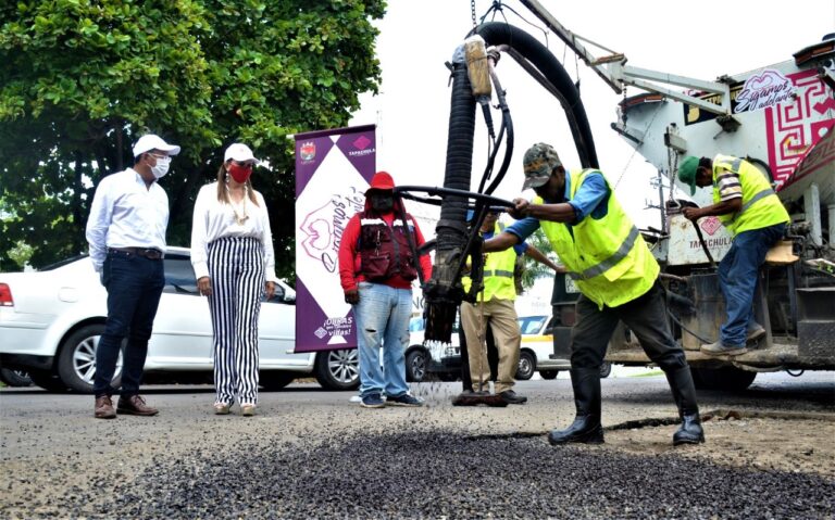 EN TAPACHULA AVANZAN LOS PROGRAMAS BRILLA LA PERLA Y BACHEO PERMANENTE