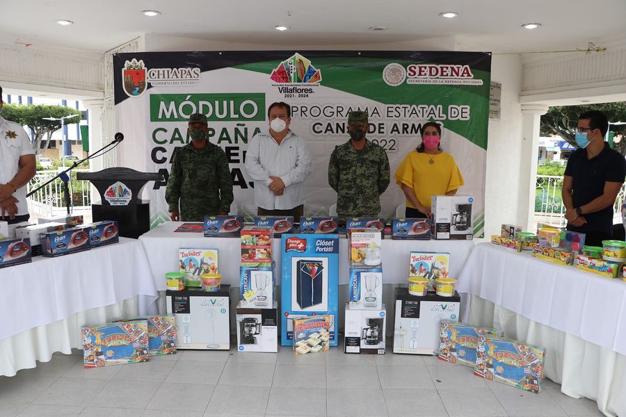 En marcha Programa Estatal de Canje de Armas de Fuego en Villaflores