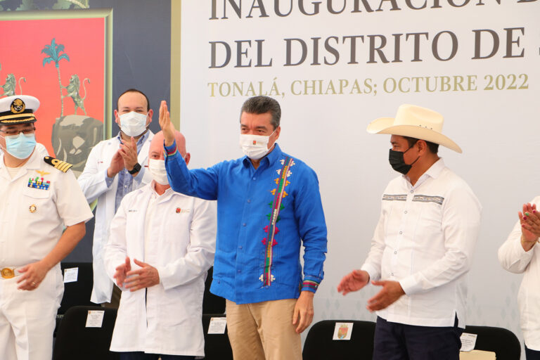 En Tonalá, inaugura Rutilio Escandón Almacén de Red de Frío del Distrito de Salud VIII￼