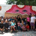 Participa SSyPC en realización de mural “Juntas y juntos hacemos la prevención”