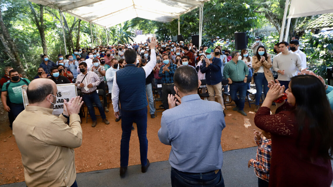 Rutilio Escandón inaugura modernización del camino San Fernando-Colonia Cuauhtémoc