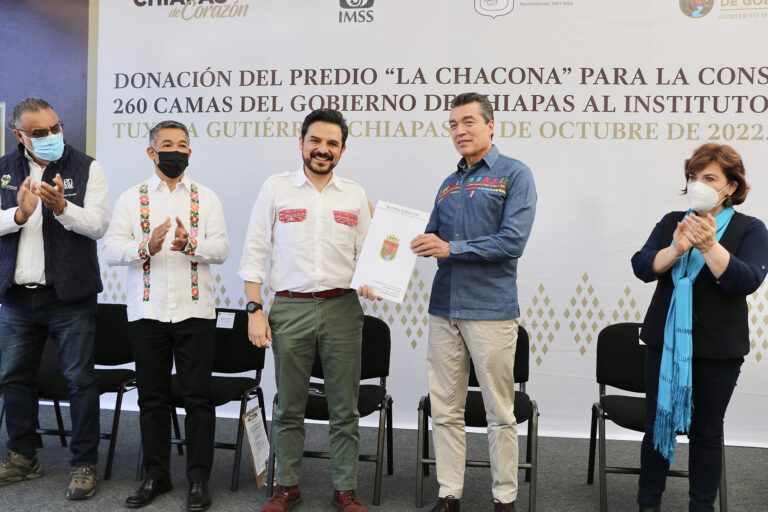 Gobierno de Chiapas dona el predio La Chacona para construir el nuevo hospital del IMSS: Rutilio Escandón