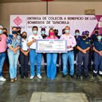 ENTREGA ROSY URBINA APORTACIÓN DE CIUDADANOS A LOS BOMBEROS DE TAPACHULA