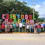 Alcalde Mariano Rosales devela letras monumentales en Cristóbal Obregón