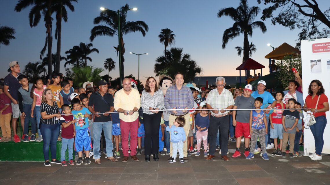 Mariano Rosales entrega parque remodelado en ejido Guadalupe Victoria