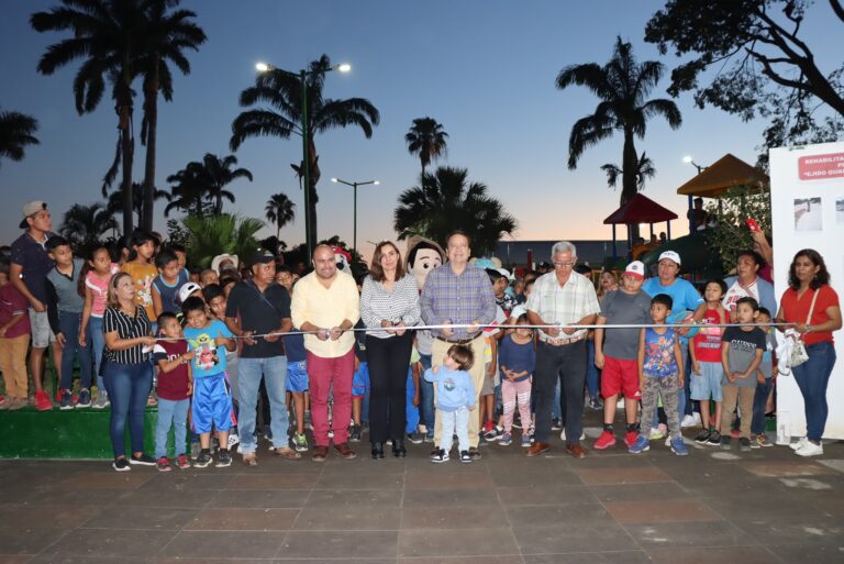 Mariano Rosales entrega parque remodelado en ejido Guadalupe Victoria