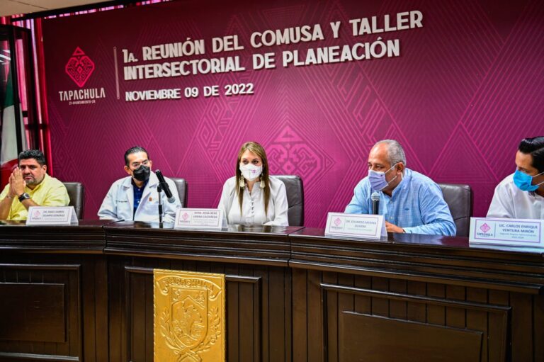 EN REUNIÓN DE COMUSA RATIFICAN COMPROMISO CON LA SALUD DE TAPACHULTECOS